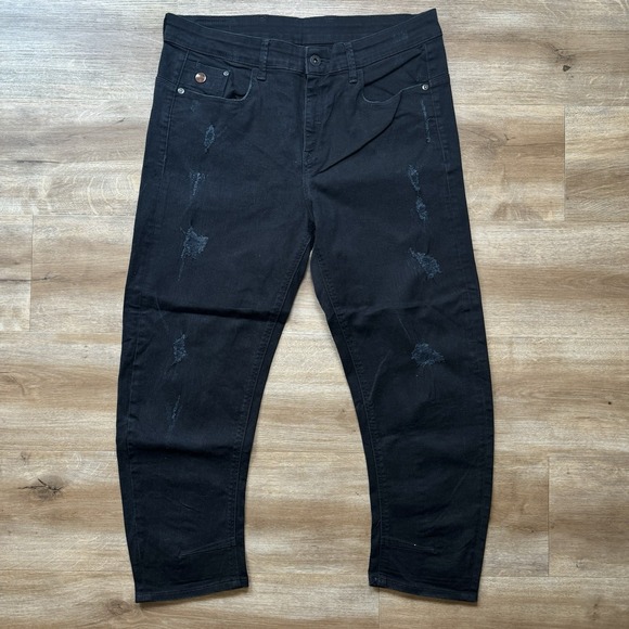 G-Star Other - G Star Raw Jeans Men 28x32 Black Type C 3D Loose Distress Grunge Bow‎ Fits 33x24